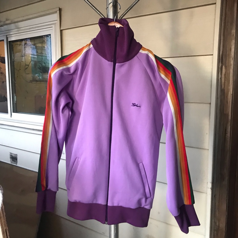 VINTAGE Retro Varsity Jacket w/ Rainbow